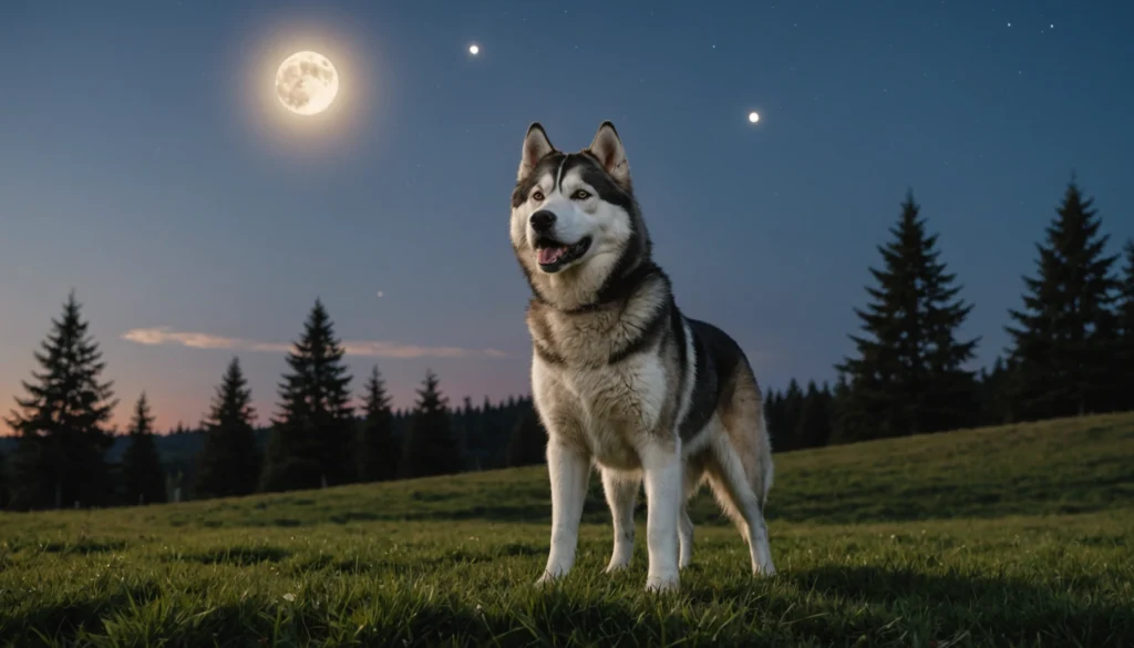 chien qui hurle comme un loup